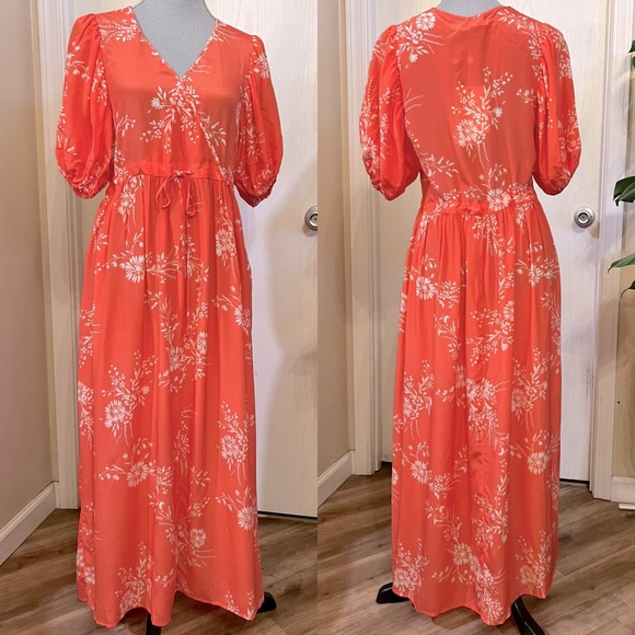 NWT Christy Dawn The Dahlia Dress Coral Meadow - Picture 1 of 9